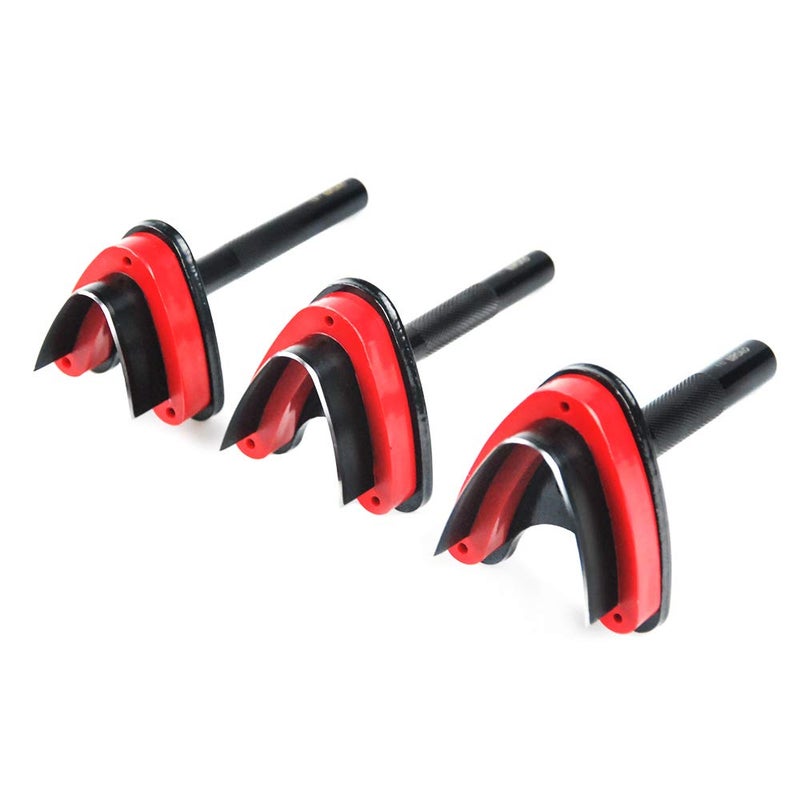 OWDEN Professional 3 Pieces Leather Belt end Cutter Punch Set,â€Vâ€ Type Shaped,Belt Strap Punch Tool Set,3 Sizes Leather Tool. (V Type) - Image 1